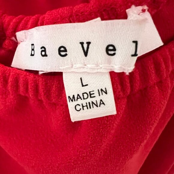 BaeVel Boutique Bright Red Crossback Wide Leg Romper Jumpsuit - Picture 7 of 7